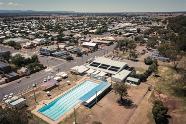 Narrabri Pool drone areial view